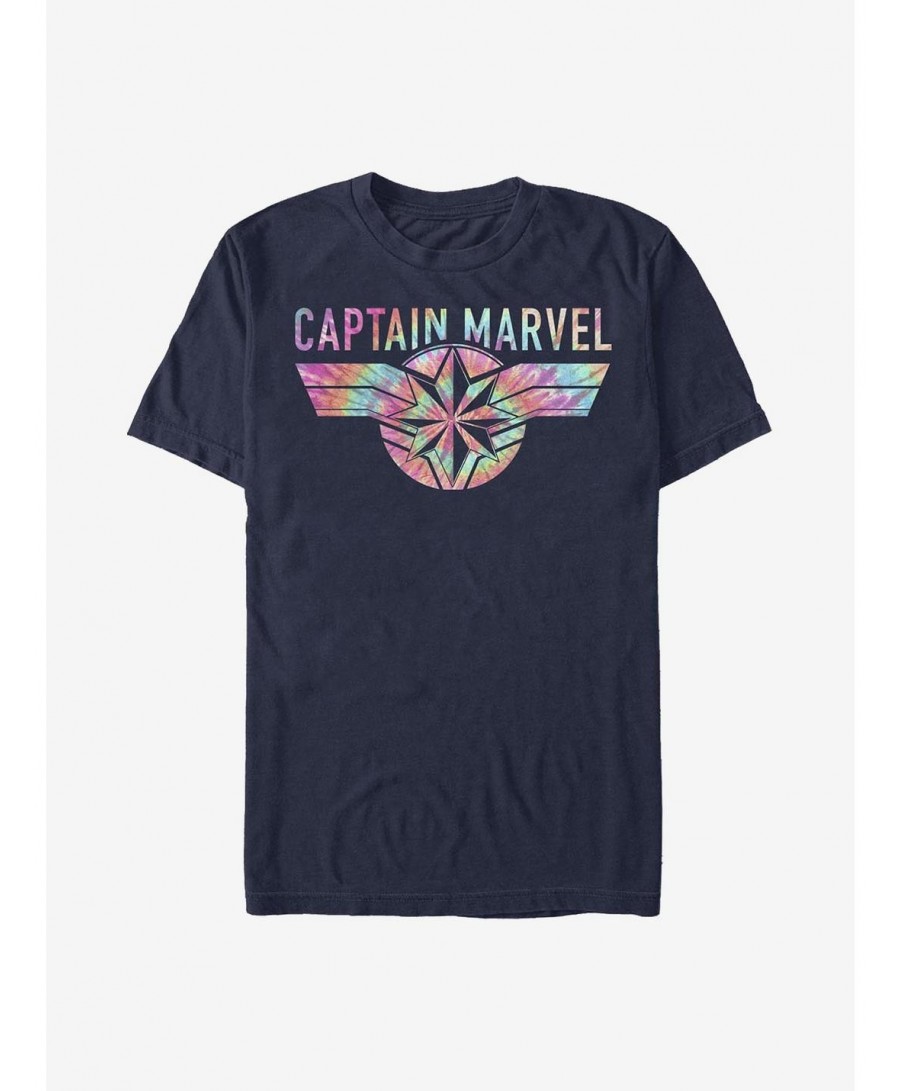 Hot Selling Marvel Captain Marvel Tie Dye Captain T-Shirt $10.52 T-Shirts