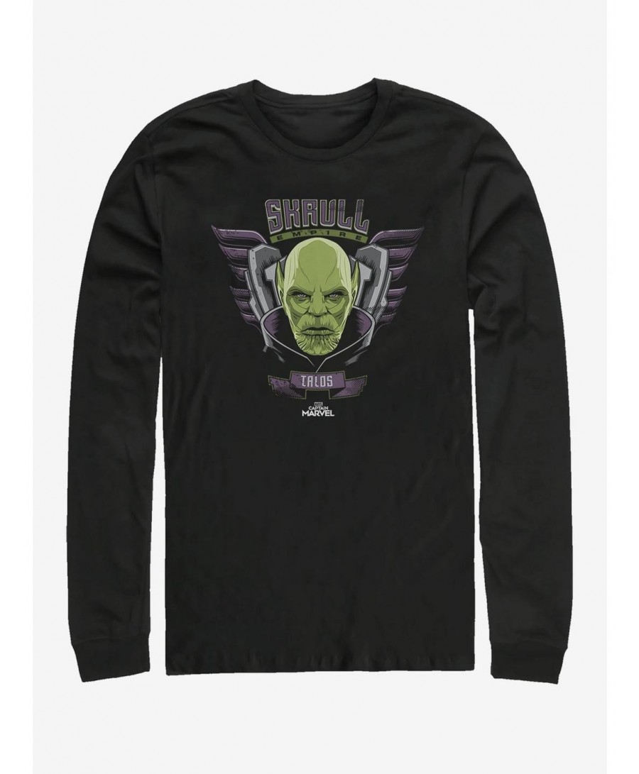 Absolute Discount Marvel Captain Marvel Skrull Empire Long-Sleeve T-Shirt $15.46 T-Shirts