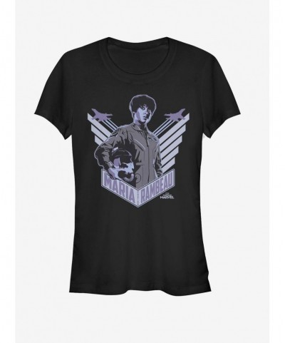 Discount Marvel Captain Marvel Wings for Maria Girls T-Shirt $10.96 T-Shirts