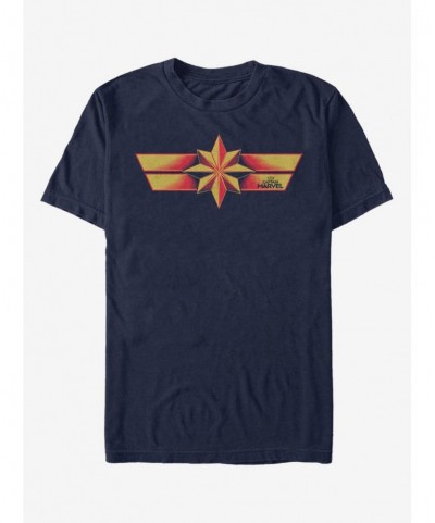 Value for Money Marvel Captain Marvel Capt. Marvel Gold Emblem T-Shirt $10.52 T-Shirts