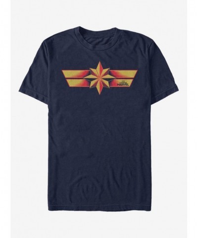 Value for Money Marvel Captain Marvel Capt. Marvel Gold Emblem T-Shirt $10.52 T-Shirts