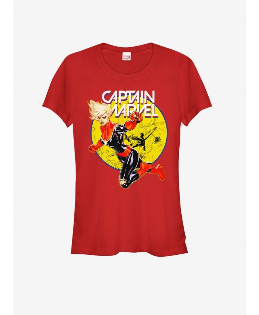 Flash Deal Marvel Captain Marvel Super Ring Girls T-Shirt $8.22 T-Shirts