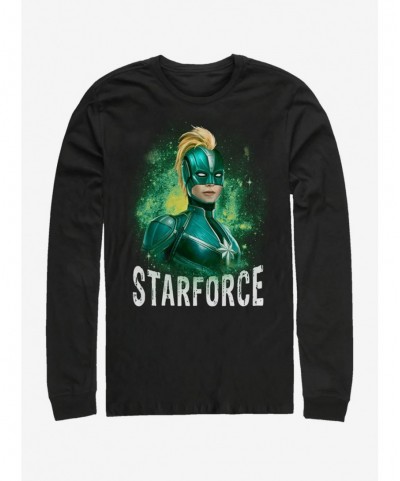 Exclusive Price Marvel Captain Marvel STARFORCE Long-Sleeve T-Shirt $9.42 T-Shirts