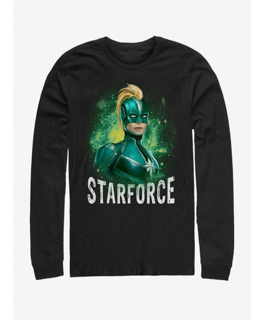 Exclusive Price Marvel Captain Marvel STARFORCE Long-Sleeve T-Shirt $9.42 T-Shirts