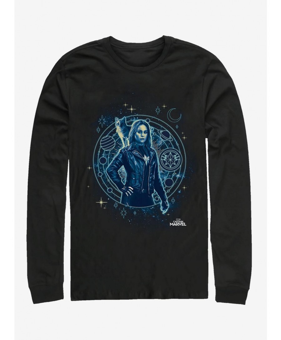 Unique Marvel Captain Marvel Celestial Being Long-Sleeve T-Shirt $13.49 T-Shirts