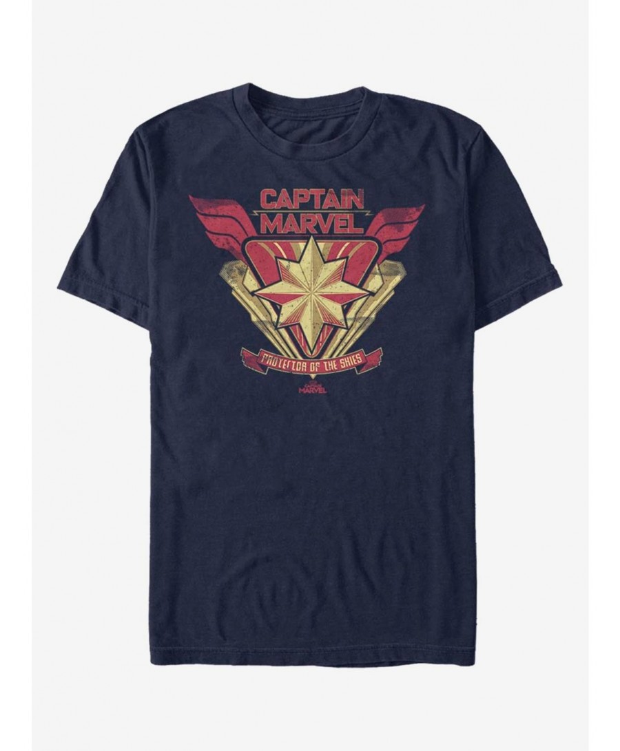 Hot Selling Marvel Captain Marvel Marvel Crest Logo T-Shirt $11.47 T-Shirts