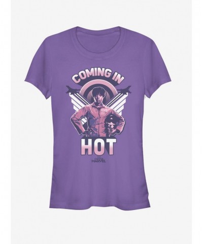 Exclusive Price Marvel Captain Marvel Coming In Hot Girls T-Shirt $8.47 T-Shirts