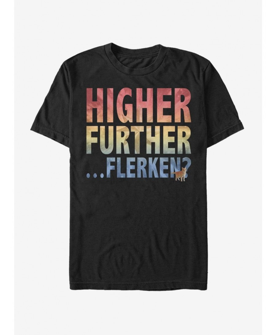 Flash Deal Marvel Captain Marvel Higher Further Flerken T-Shirt $9.56 T-Shirts