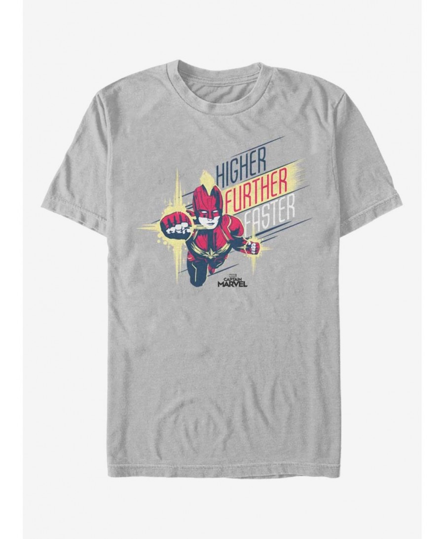 Sale Item Marvel Captain Marvel Powerful Strike T-Shirt $9.56 T-Shirts