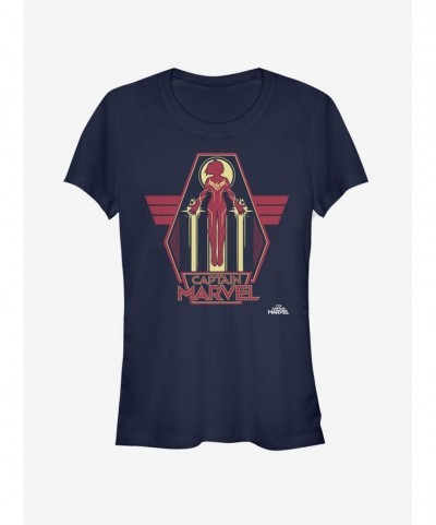 High Quality Marvel Captain Marvel Take Flight Girls T-Shirt $12.45 T-Shirts