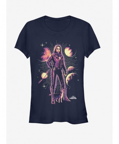 Value for Money Marvel Captain Marvel Cat Planet Girls T-Shirt $8.72 T-Shirts