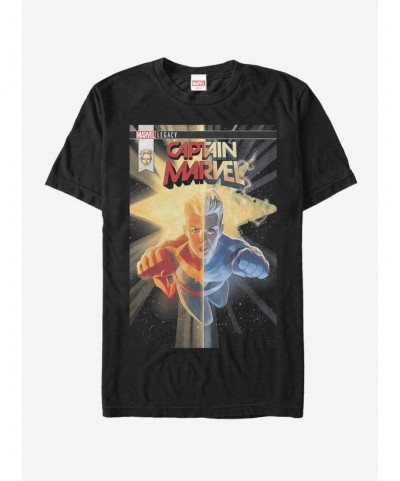 Wholesale Marvel Captain Marvel Starry Marvel T-Shirt $10.52 T-Shirts