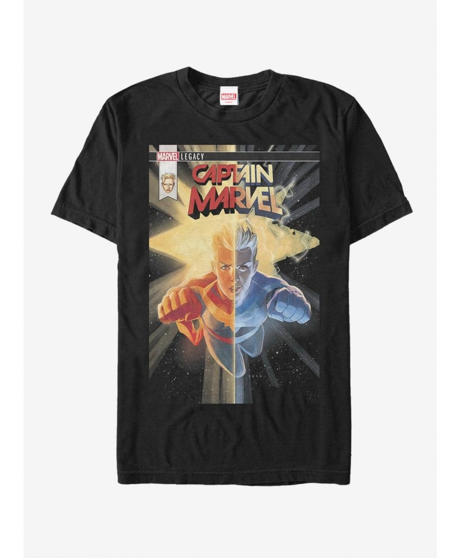 Wholesale Marvel Captain Marvel Starry Marvel T-Shirt $10.52 T-Shirts