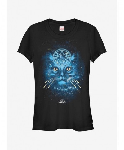 Hot Sale Marvel Captain Marvel Spirit Cat Girls T-Shirt $9.96 T-Shirts