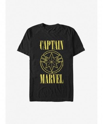 Flash Sale Marvel Captain Marvel Yellow Marvel T-Shirt $9.08 T-Shirts