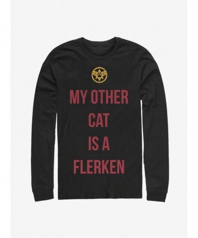 Festival Price Marvel Captain Marvel Movie Other Cat Long-Sleeve T-Shirt $13.49 T-Shirts