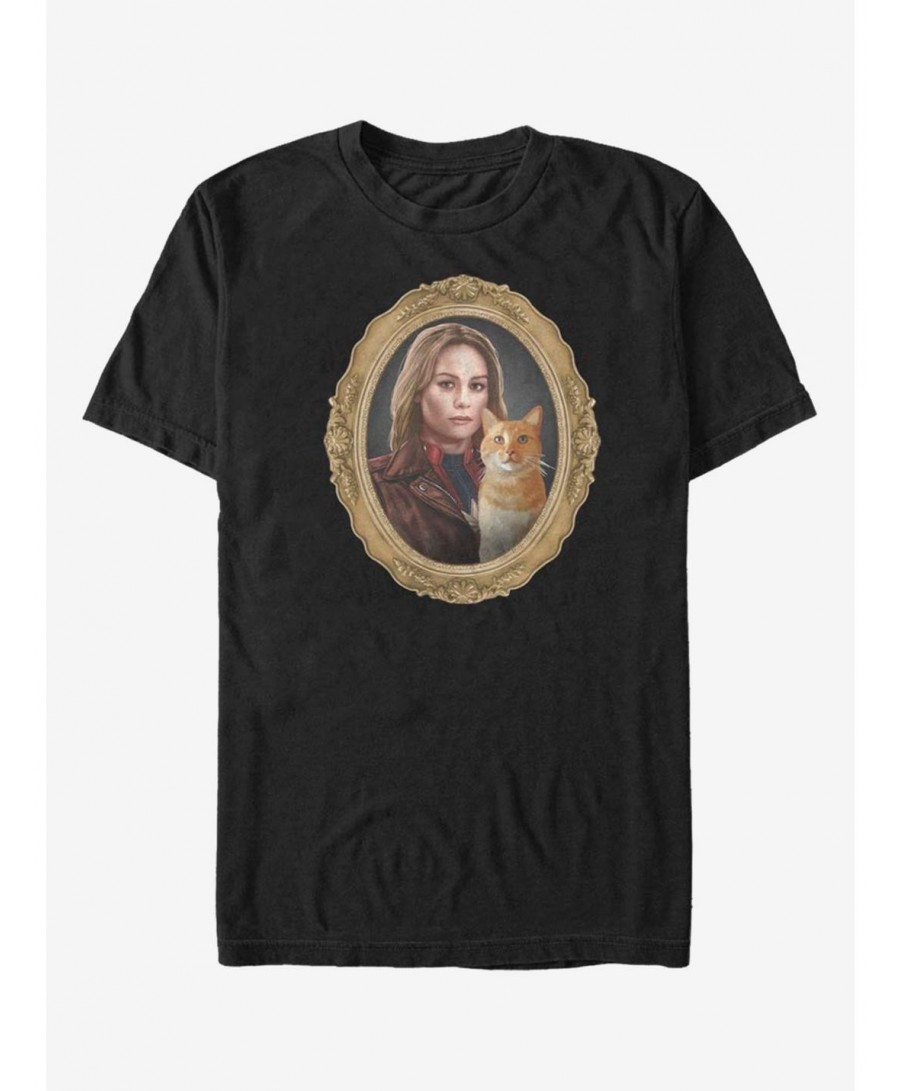 Bestselling Marvel Captain Marvel Gold Frame T-Shirt $9.80 T-Shirts