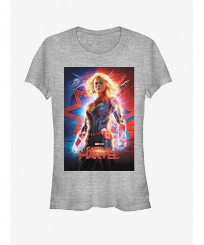 Pre-sale Marvel Captain Marvel Marvel Poster Girls T-Shirt $10.21 T-Shirts