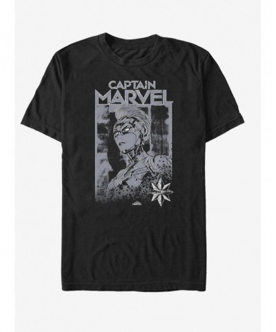 Pre-sale Marvel Captain Marvel Marvel Stamp T-Shirt $7.89 T-Shirts