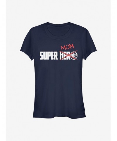 Seasonal Sale Marvel Captain Marvel Super Mom Doodle Girls T-Shirt $12.20 T-Shirts