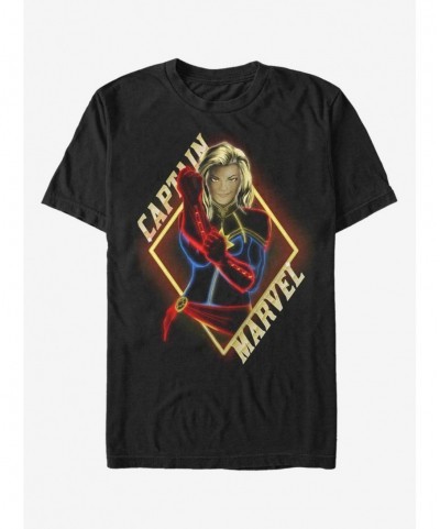 Seasonal Sale Marvel Captain Marvel Glow T-Shirt $10.52 T-Shirts