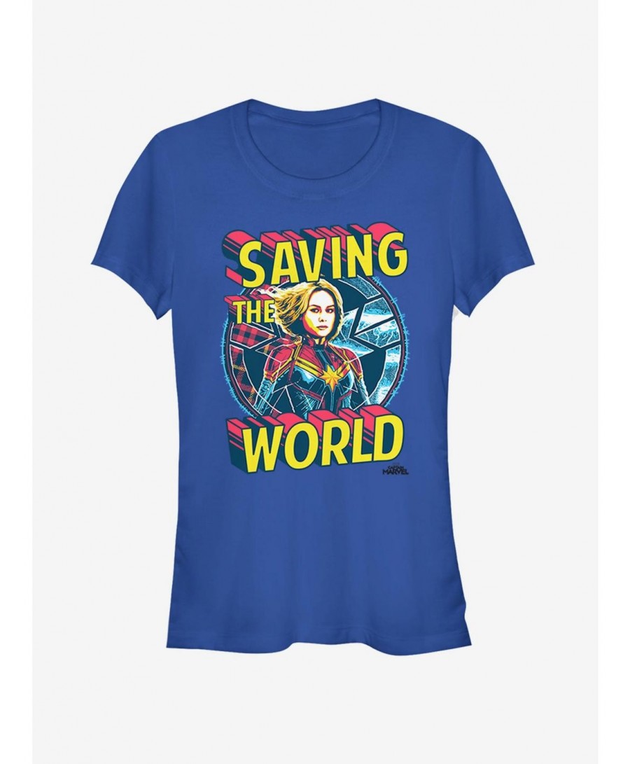 Exclusive Price Marvel Captain Marvel Save Me Girls T-Shirt $7.72 T-Shirts