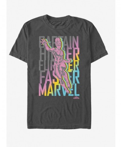 Pre-sale Marvel Captain Marvel Marvel Fly Stack T-Shirt $8.60 T-Shirts