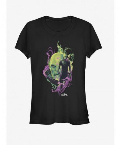 Sale Item Marvel Captain Marvel In Smoke Girls T-Shirt $8.47 T-Shirts