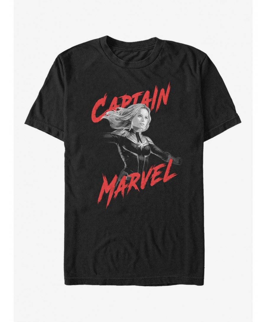 Pre-sale Marvel Captain Marvel High Contrast T-Shirt $9.32 T-Shirts