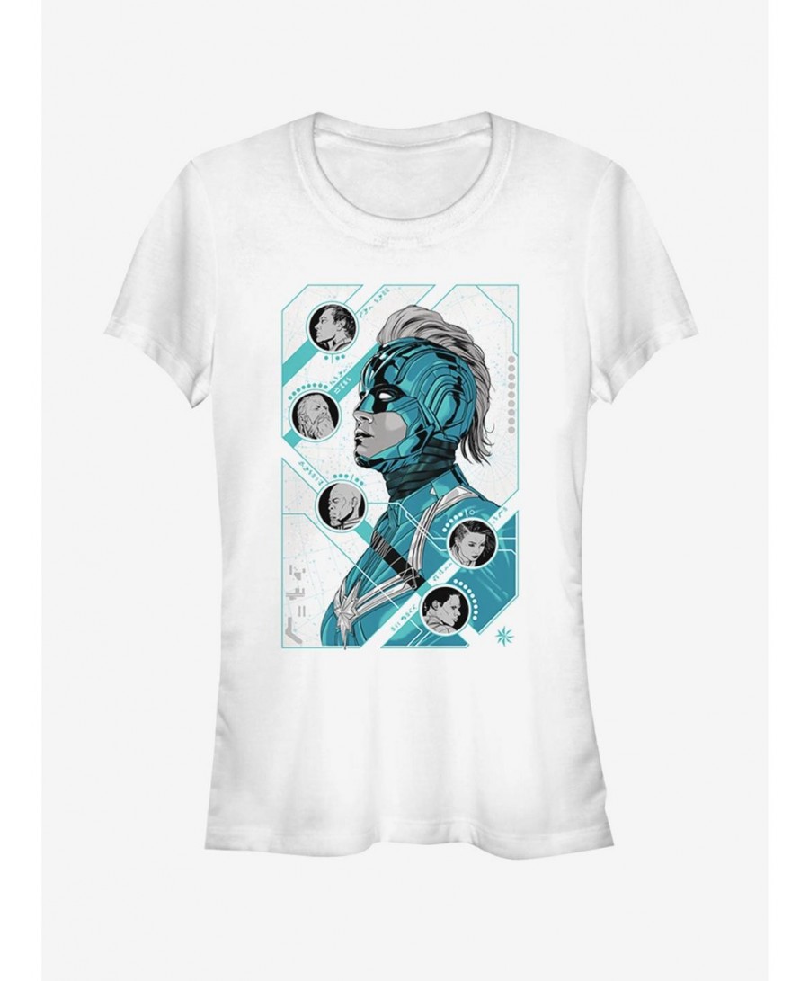 Limited-time Offer Marvel Captain Marvel Kree Girls T-Shirt $9.96 T-Shirts