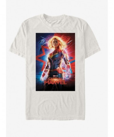 Exclusive Price Marvel Captain Marvel Poster T-Shirt $8.37 T-Shirts