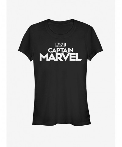 Special Marvel Captain Marvel Plain Logo Girls T-Shirt $10.71 T-Shirts