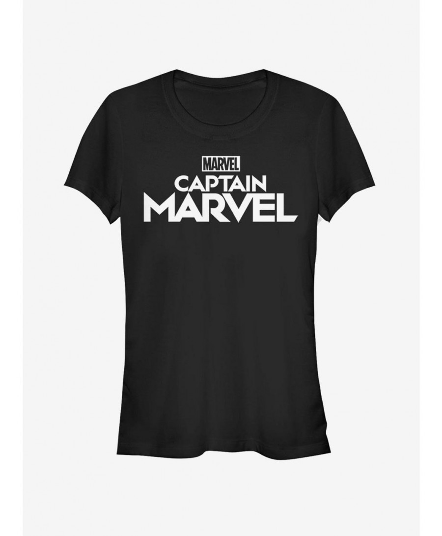 Special Marvel Captain Marvel Plain Logo Girls T-Shirt $10.71 T-Shirts