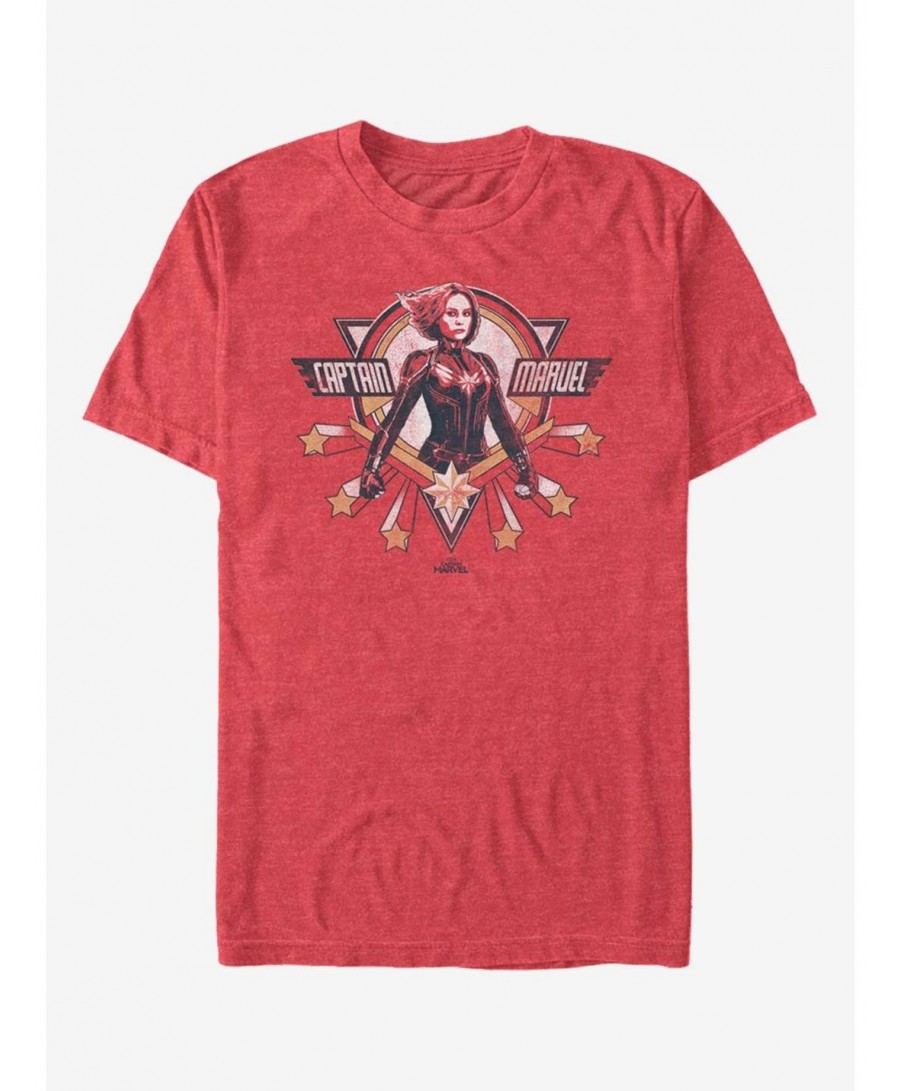 Crazy Deals Marvel Captain Marvel American Captain 2 LOGO T-Shirt $8.60 T-Shirts