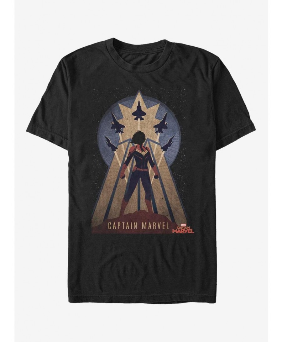 Unique Marvel Captain Marvel Marvel Deco T-Shirt $10.04 T-Shirts