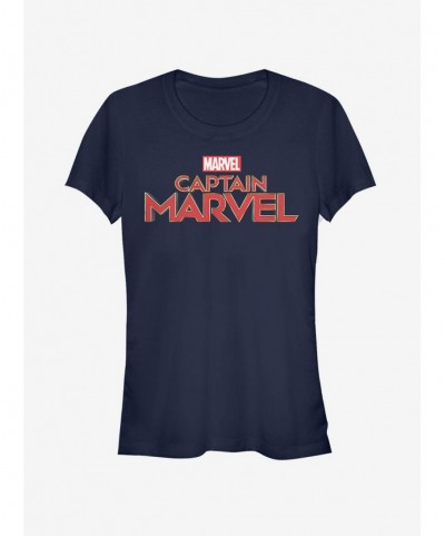 Flash Deal Marvel Captain Marvel Logo Girls T-Shirt $7.97 T-Shirts