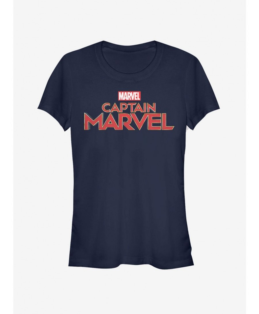 Flash Deal Marvel Captain Marvel Logo Girls T-Shirt $7.97 T-Shirts