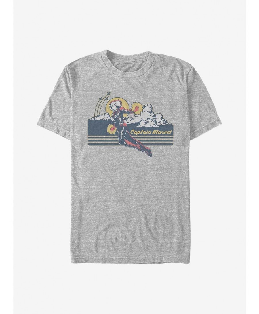 Value Item Marvel Captain Marvel Sunset Hero T-Shirt $7.65 T-Shirts