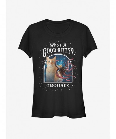 New Arrival Marvel Captain Marvel Who's A Good Goose Girls T-Shirt $8.96 T-Shirts