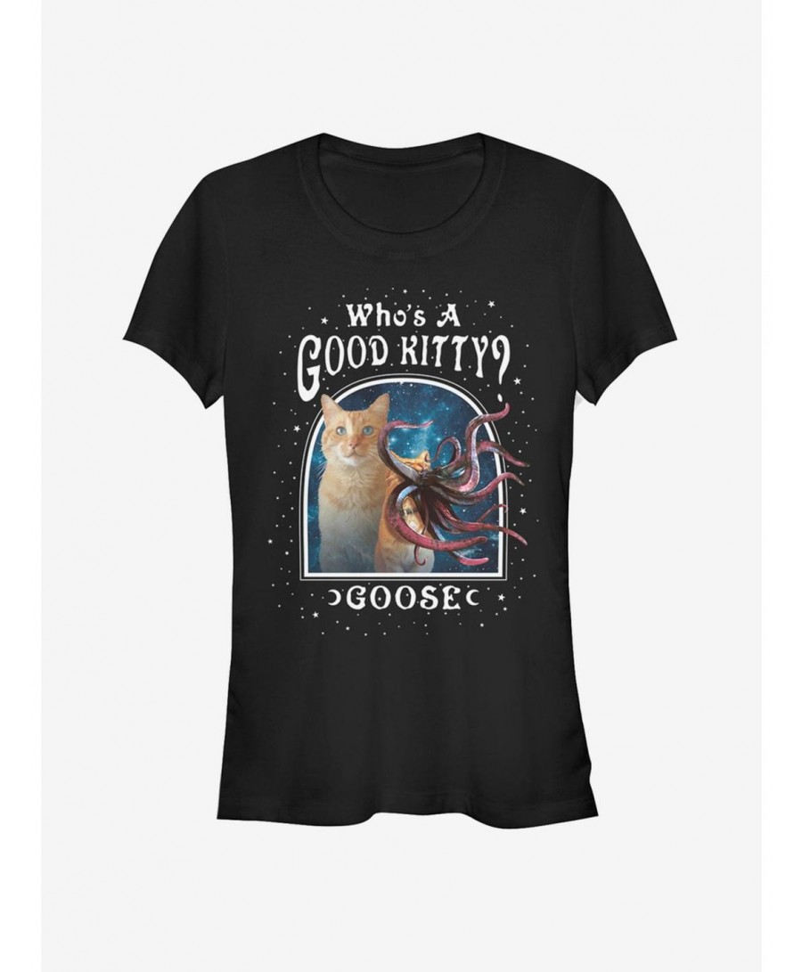 New Arrival Marvel Captain Marvel Who's A Good Goose Girls T-Shirt $8.96 T-Shirts