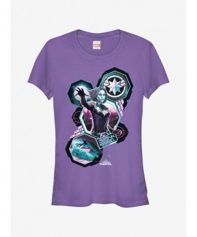 Value for Money Marvel Captain Marvel Space Time Girls T-Shirt $9.71 T-Shirts