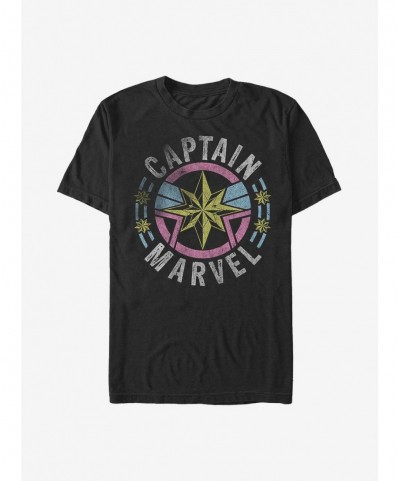 Discount Marvel Captain Marvel 90's Logo T-Shirt $8.37 T-Shirts