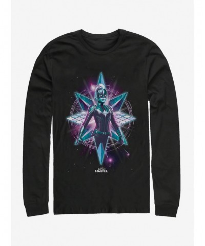 Discount Marvel Captain Marvel Star Warrior Long-Sleeve T-Shirt $16.12 T-Shirts