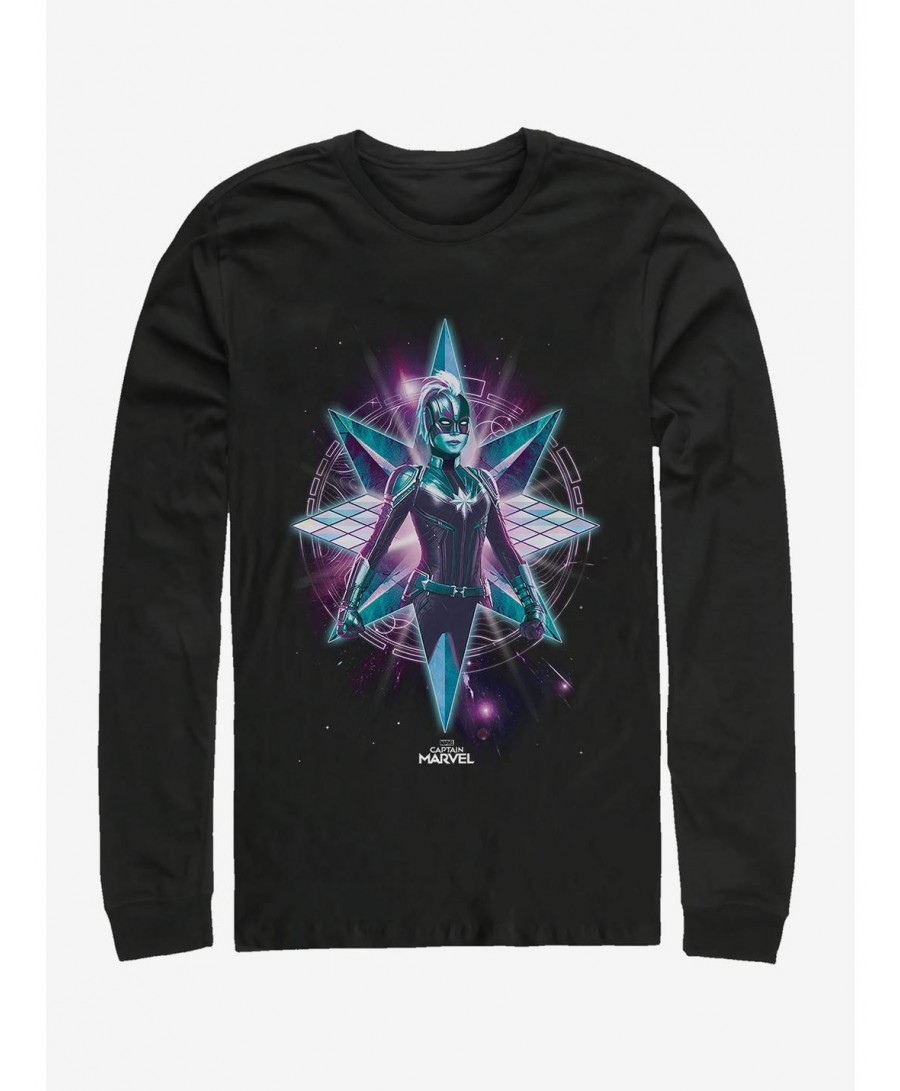 Discount Marvel Captain Marvel Star Warrior Long-Sleeve T-Shirt $16.12 T-Shirts