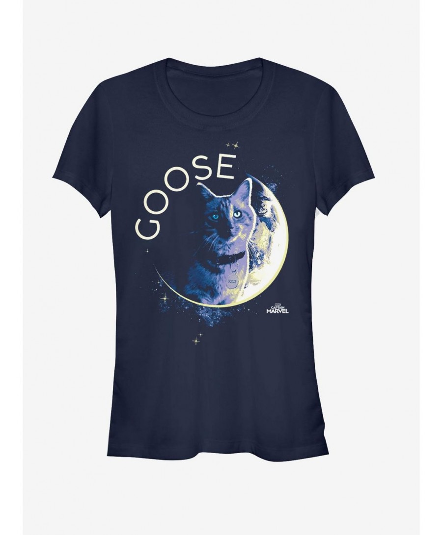 New Arrival Marvel Captain Marvel Goose Moon Girls T-Shirt $7.97 T-Shirts