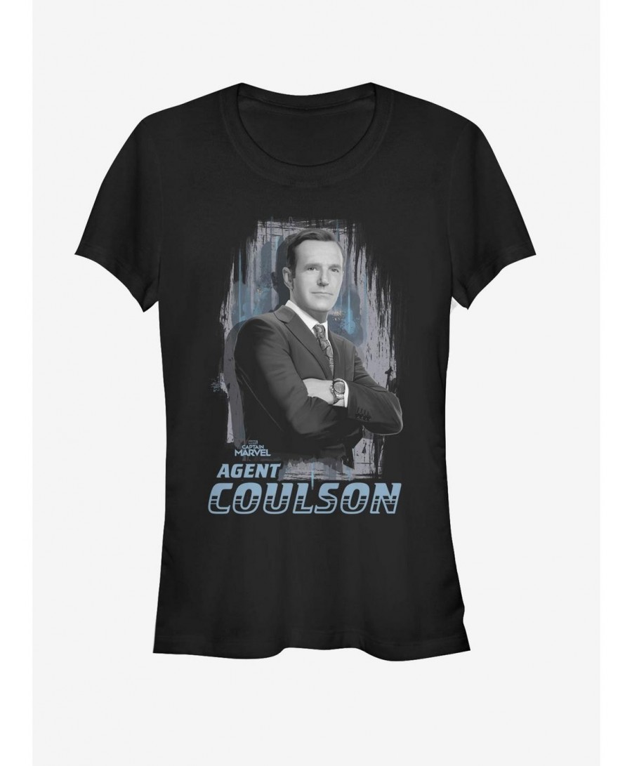 Cheap Sale Marvel Captain Marvel Agent Coulson Girls T-Shirt $11.95 T-Shirts