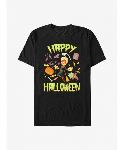 Trendy Marvel Captain Marvel Happy Halloween T-Shirt $7.41 T-Shirts