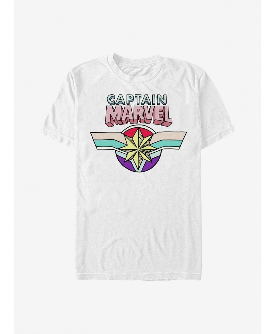 Wholesale Marvel Captain Marvel Logo T-Shirt $10.28 T-Shirts