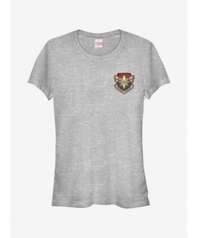 Clearance Marvel Captain Marvel Marvel Patch Girls T-Shirt $9.21 T-Shirts