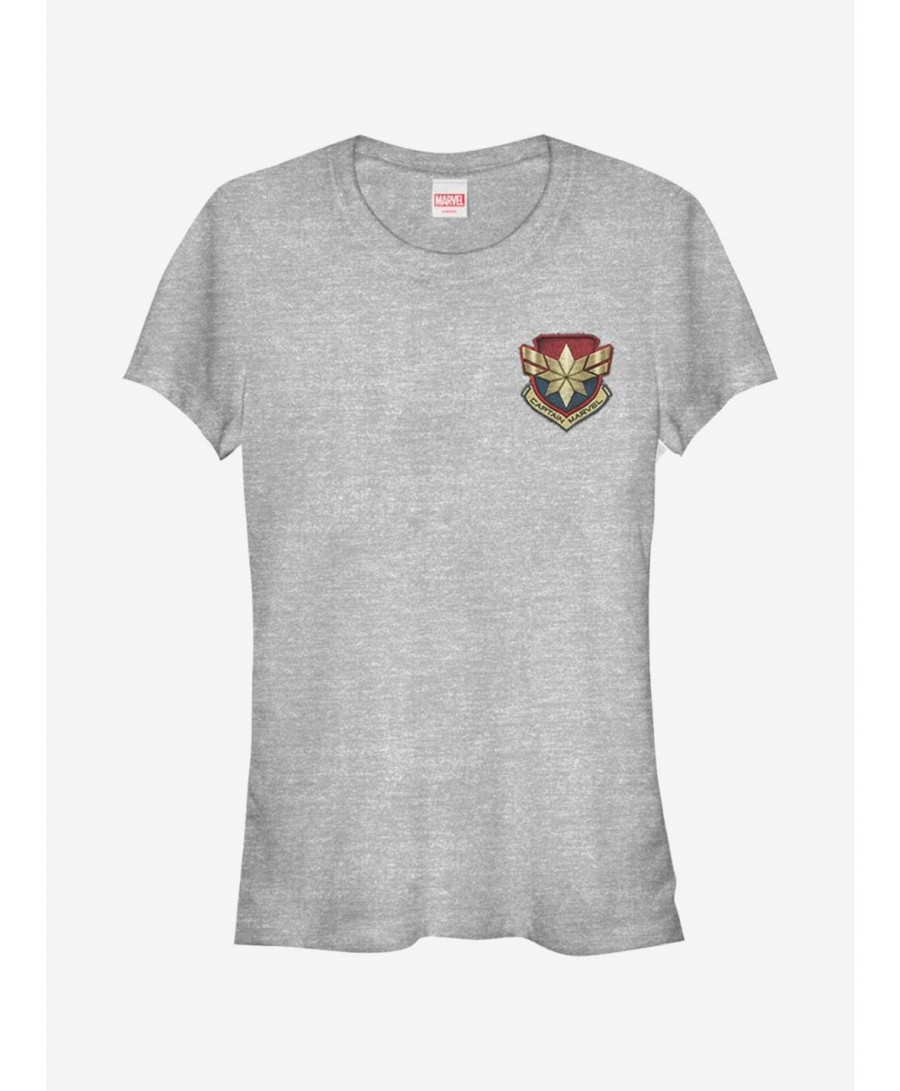 Clearance Marvel Captain Marvel Marvel Patch Girls T-Shirt $9.21 T-Shirts